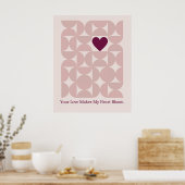 Ihre Liebe macht mein Herz zum Herzblut Mitte des Poster (Küche)