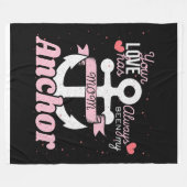 Ihre Liebe war schon immer meine Mama Anker Fleecedecke (Vorderseite (Horizontal))