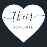 Ihre Lieblings-С alligrafisches Gefälligkeitsgesch Herz-Aufkleber<br><div class="desc">Ihr Lieblings-Lieblingsticker mit moderner Kalligraphie für die Begrüßungstasche. Das Design zeichnet sich durch ein modernes Skripttextlayout aus. Um erweiterte Änderungen vorzunehmen,  wählen Sie bitte unter Personalisieren dieser Vorlage die Option "Klicken Sie auf,  um weitere Anpassungen vorzunehmen".</div>