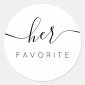 Ihre Lieblings-С alligraphische Gefallen Geschenk  Runder Aufkleber (Vorderseite)