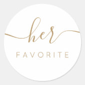 Ihre Lieblings-С alligraphische Gefallen Geschenk  Runder Aufkleber (Vorderseite)