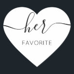 Ihre Lieblings-С alligraphische Gefälligkeitsgabe Herz-Aufkleber<br><div class="desc">Ihr Lieblings-Lieblingsticker mit moderner Kalligraphie für die Begrüßungstasche. Das Design zeichnet sich durch ein modernes Skripttextlayout aus. Um erweiterte Änderungen vorzunehmen,  wählen Sie bitte unter Personalisieren dieser Vorlage die Option "Klicken Sie auf,  um weitere Anpassungen vorzunehmen".</div>