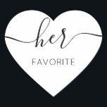 Ihre Lieblings-С alligraphische Gefälligkeitsgabe Herz-Aufkleber<br><div class="desc">Ihr Lieblings-Lieblingsticker mit moderner Kalligraphie für die Begrüßungstasche. Das Design zeichnet sich durch ein modernes Skripttextlayout aus. Um erweiterte Änderungen vorzunehmen, wählen Sie bitte unter Personalisieren dieser Vorlage die Option "Klicken Sie auf, um weitere Anpassungen vorzunehmen".</div>