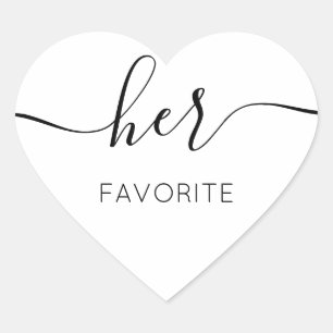 Ihre Lieblings-С alligraphische Gefälligkeitsgabe Herz-Aufkleber