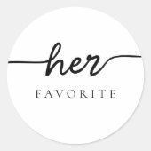 Ihre Lieblings-С alligraphische Gefälligkeitsgabe Runder Aufkleber (Vorderseite)