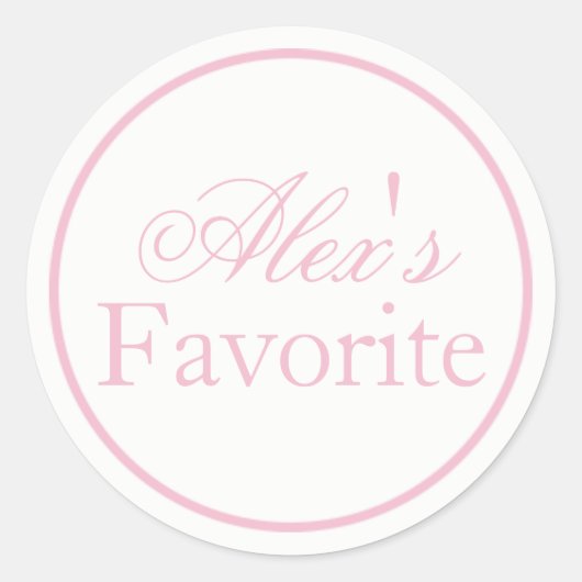 Ihre Lieblings-Braut-Hochzeitsticker Rosa Runder Aufkleber (Vorderseite)