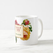Ihre Lieblings-Floral-Monogramm-Tasse Kaffeetasse (VorderseiteRechts)