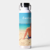 Ihre Lieblings-Foto-Flasche mit individuellem Text Trinkflasche (Vorne)