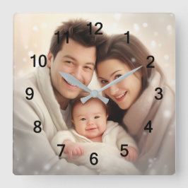 Ihre Lieblings-Foto-Wand Quadratische Wanduhr