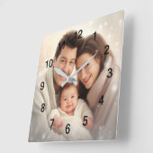 Ihre Lieblings-Foto-Wand Quadratische Wanduhr (Winkel)