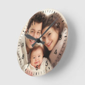 Ihre Lieblings-Foto-Wand Runde Wanduhr (Winkel)