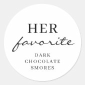 Ihre Lieblings-Gastgeschenk Hochzeit bearbeitbare Runder Aufkleber (Vorderseite)