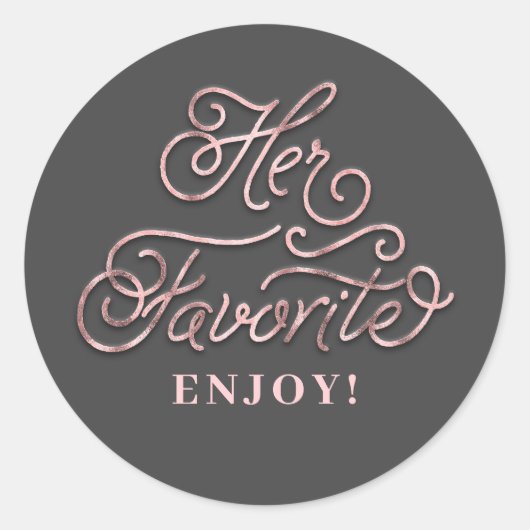 Ihre Lieblings Gastgeschenk Hochzeit Runder Aufkleber (Vorderseite)