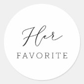 Ihre Lieblings-Gastgeschenk Hochzeit-Script-Kallig Runder Aufkleber (Vorderseite)