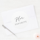Ihre Lieblings-Gastgeschenk Hochzeit-Script-Kallig Runder Aufkleber (Umschlag)