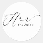 Ihre Lieblings-Gastgeschenk-Sticker mit Script-Sch Runder Aufkleber (Vorderseite)