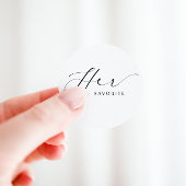 Ihre Lieblings-Gastgeschenk-Sticker mit Script-Sch Runder Aufkleber