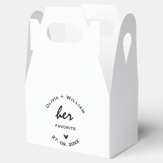 Ihre Lieblings-Gastgeschenke Hochzeiten Herz Geschenkschachtel (Geöffnet)