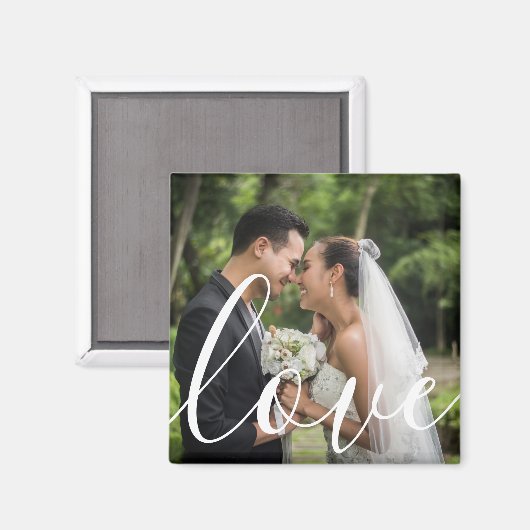 Ihre Lieblings-Hochzeitsskript-Liebe für Foto Magnet (Vorderseite/Rückseite)