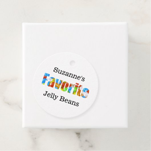 Ihre Lieblings-Jelly-Bohnen | Duschvorzugstempel Geschenkanhänger (Beispiel)