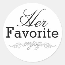 Ihre Lieblings-Leckerei-Aufkleber Runder Aufkleber