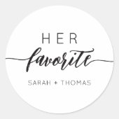 Ihre Lieblings-Moderne С alligraphische Gefälligke Runder Aufkleber (Vorderseite)