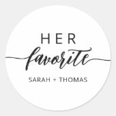 Ihre Lieblings-Moderne С alligraphische Gefälligke Runder Aufkleber (Vorderseite)