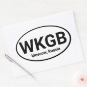 Ihre Lieblings-Radiostation Ovaler Aufkleber (Umschlag)