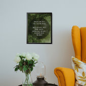 Ihre Lieblings-Zitat Dunkelgrüne Graublasen Poster