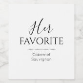 Ihre Lieblingsbride hat eine Hochzeit für Wein. Weinetikett (Einzelnes Label)