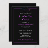 Ihre Lieblingsfarbe und Schriftart Abschluss Einla Mitteilungskarte (Vorne/Hinten)