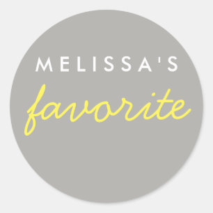 "Ihre Lieblingsjause" Runder Aufkleber