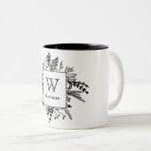 Ihre Lieblingsschwarzweiss-Monogramm-Tasse Zweifarbige Tasse (VorderseiteRechts)