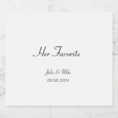ihre liebste Gastgeschenk Hochzeit Schaumweinetikett (Einzelnes Label)