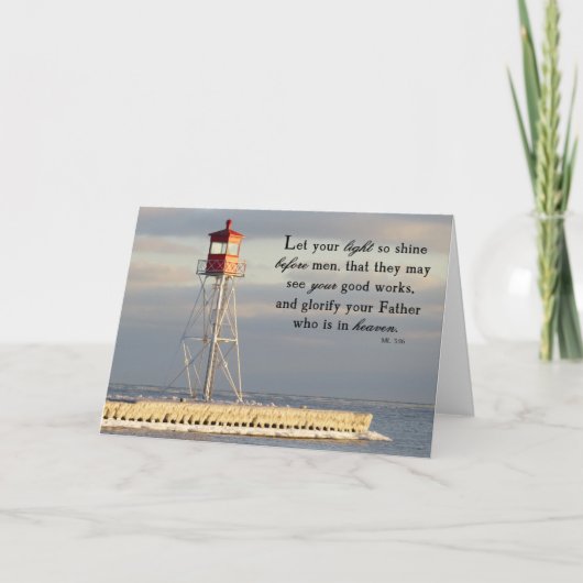 Ihre Light Shine - Scripture Card gelassen Dankeskarte (Vorderseite)