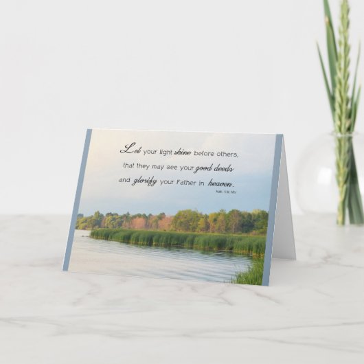 Ihre Light Shine - Scripture Card gelassen Dankeskarte (Vorderseite)