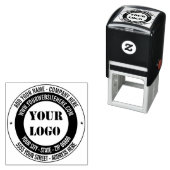 Ihre Logo-Adresse Website Farben Moderne Briefmark Permastempel (Beispiel)