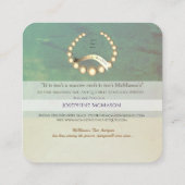 Ihre Logo-Ältere Aquamarinen Gold Farbpaletten Quadratische Visitenkarte (Rückseite)