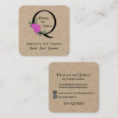 Ihre Logo-angepasste moderne, trendige Blume-Farm Quadratische Visitenkarte (Vorne/Hinten)