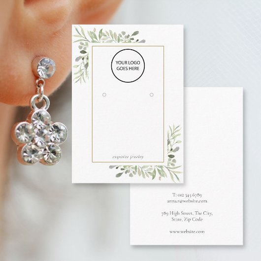 Ihre Logo-Aquarellenkarte mit einer Anzeigetafel Visitenkarte