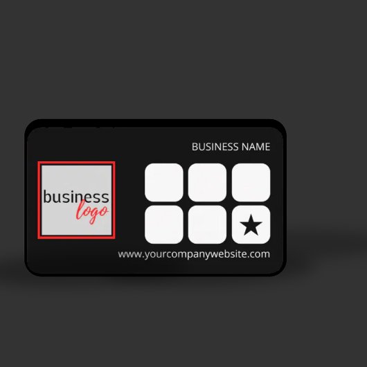 IHRE LOGO BERUFLICHE FIRMA BLACK LOYALTY CARD VISITENKARTE