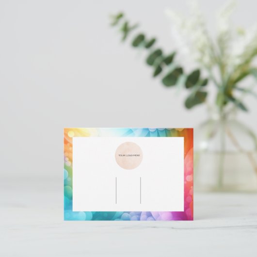 Ihre Logo Bogen Hair Clip Rainbow Display Card Visitenkarte (Stehend Vorderseite)