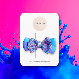 Ihre Logo Bow Hair Clip-Display-Karte vertikal Visitenkarte