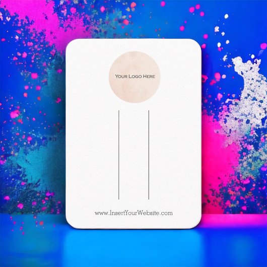 Ihre Logo Bow Hair Clip-Display-Karte vertikal Visitenkarte