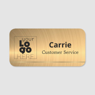 Ihre Logo-Bronzesymbole mit Gold aus Messing Namensschild