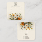Ihre Logo-DAISY-Produktsichtkarte Quadratische Visitenkarte (Vorne/Hinten)