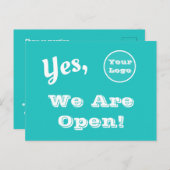 Ihre Logo-Directmailing Wir sind offene Werbung Postkarte (Vorne/Hinten)