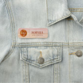 Ihre Logo-Dusty Orange-Aquarellmarke Namensschild (Beispiel)