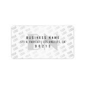 Ihre Logo-gepflasterte, weiße Rücksendeadresse Adressaufkleber (Vorne)