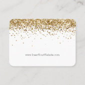 Ihre Logo-Gold-Glitzer-Grafikkarte Visitenkarte (Rückseite)